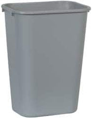 Rubbermaid - 41 Qt Gray Rectangle Trash Can - Polyethylene, 19-7/8" High x 15-1/4" Long x 11" Wide - Benchmark Tooling