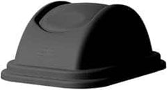 Rubbermaid - Dome Lid for Use with Rectangular Trash Cans - Black, Polypropylene, For Untouchable Trash Cans - Benchmark Tooling