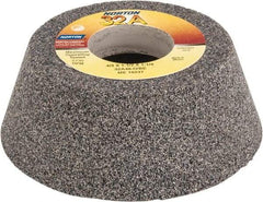 Norton - 4" Diam, 1-1/4" Hole Size, 1-1/2" Overall Thickness, 46 Grit, Type 11 Tool & Cutter Grinding Wheel - Coarse Grade, Aluminum Oxide, I Hardness, Vitrified Bond, 5,730 RPM - Benchmark Tooling