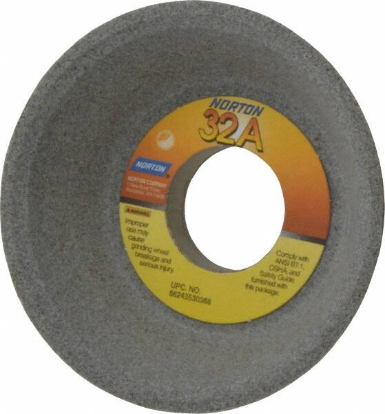 Norton - 4" Diam, 1-1/4" Hole Size, 1-1/2" Overall Thickness, 80 Grit, Type 11 Tool & Cutter Grinding Wheel - Medium Grade, Aluminum Oxide, K Hardness, Vitrified Bond, 5,730 RPM - Benchmark Tooling