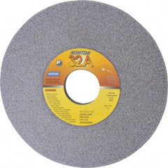 Norton - 6" Diam, 1-1/4" Hole Size, 1/2" Overall Thickness, 46 Grit, Type 12 Tool & Cutter Grinding Wheel - Coarse Grade, Aluminum Oxide, J Hardness, Vitrified Bond, 4,140 RPM - Benchmark Tooling