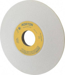 Norton - 6" Diam, 1-1/4" Hole Size, 1/2" Overall Thickness, 60 Grit, Type 12 Tool & Cutter Grinding Wheel - Medium Grade, Aluminum Oxide, K Hardness, Vitrified Bond, 4,140 RPM - Benchmark Tooling