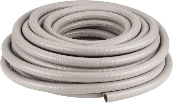 Hubbell Wiring Device-Kellems - 1" Trade Size, 100' Long, Flexible Liquidtight Conduit - PVC, 26mm ID, Gray - Benchmark Tooling