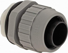 Hubbell Wiring Device-Kellems - 3/4" Trade, Nylon Push In Straight Liquidtight Conduit Connector - Noninsulated - Benchmark Tooling