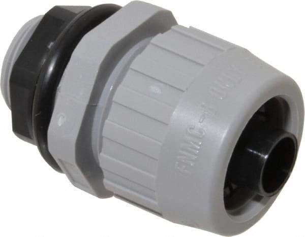 Hubbell Wiring Device-Kellems - 3/8" Trade, Nylon Push In Straight Liquidtight Conduit Connector - Noninsulated - Benchmark Tooling