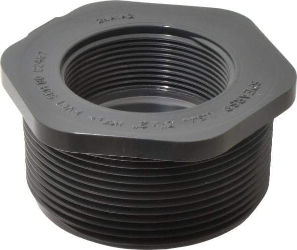 Value Collection - 3 x 2" PVC Plastic Pipe Reducer Bushing - Schedule 80, MIPT x FIPT End Connections - Benchmark Tooling