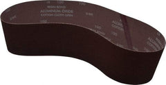 Norton - 4" Wide x 36" OAL, 100 Grit, Aluminum Oxide Abrasive Belt - Aluminum Oxide, Fine, Coated, X Weighted Cloth Backing, Series R228 - Benchmark Tooling