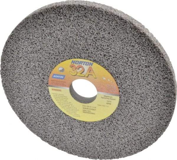 Norton - 8" Diam x 1-1/4" Hole x 1/2" Thick, H Hardness, 46 Grit Surface Grinding Wheel - Aluminum Oxide, Type 1, Coarse Grade, 3,600 Max RPM, Vitrified Bond, No Recess - Benchmark Tooling