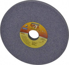 Norton - 8" Diam x 1-1/4" Hole x 1/2" Thick, I Hardness, 46 Grit Surface Grinding Wheel - Aluminum Oxide, Type 1, Coarse Grade, 3,105 Max RPM, Vitrified Bond, No Recess - Benchmark Tooling