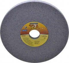 Norton - 8" Diam x 1-1/4" Hole x 1/2" Thick, J Hardness, 46 Grit Surface Grinding Wheel - Aluminum Oxide, Type 1, Coarse Grade, 3,600 Max RPM, Vitrified Bond, No Recess - Benchmark Tooling