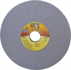 Norton - 8" Diam x 1-1/4" Hole x 1/2" Thick, H Hardness, 60 Grit Surface Grinding Wheel - Aluminum Oxide, Type 1, Medium Grade, 3,600 Max RPM, Vitrified Bond, No Recess - Benchmark Tooling