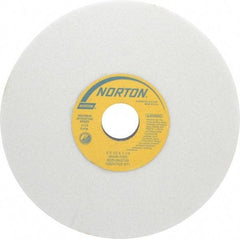 Norton - 8" Diam x 1-1/4" Hole x 1/2" Thick, I Hardness, 46 Grit Surface Grinding Wheel - Aluminum Oxide, Type 1, Coarse Grade, 3,105 Max RPM, Vitrified Bond, No Recess - Benchmark Tooling