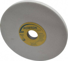 Norton - 8" Diam x 1-1/4" Hole x 1/2" Thick, J Hardness, 60 Grit Surface Grinding Wheel - Aluminum Oxide, Type 1, Medium Grade, 3,600 Max RPM, Vitrified Bond, No Recess - Benchmark Tooling