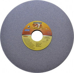 Norton - 8" Diam x 1-1/4" Hole x 1/2" Thick, J Hardness, 60 Grit Surface Grinding Wheel - Aluminum Oxide, Type 1, Medium Grade, 3,600 Max RPM, Vitrified Bond, No Recess - Benchmark Tooling