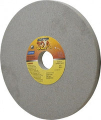 Norton - 8" Diam x 1-1/4" Hole x 1/2" Thick, I Hardness, 80 Grit Surface Grinding Wheel - Aluminum Oxide, Type 1, Medium Grade, 3,600 Max RPM, Vitrified Bond, No Recess - Benchmark Tooling