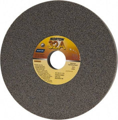 Norton - 8" Diam x 1-1/4" Hole x 3/4" Thick, G Hardness, 60 Grit Surface Grinding Wheel - Aluminum Oxide, Type 1, Medium Grade, 3,600 Max RPM, Vitrified Bond, No Recess - Benchmark Tooling