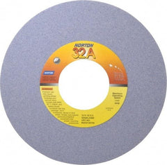 Norton - 10" Diam x 3" Hole x 1/2" Thick, J Hardness, 60 Grit Surface Grinding Wheel - Aluminum Oxide, Type 1, Medium Grade, 2,485 Max RPM, Vitrified Bond, No Recess - Benchmark Tooling