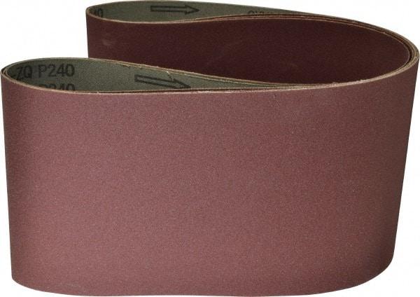 Tru-Maxx - 6" Wide x 48" OAL, 240 Grit, Aluminum Oxide Abrasive Belt - Aluminum Oxide, Very Fine, Coated - Benchmark Tooling