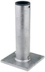 THERN - 8 Inches Long x 8 Inches Wide x 14.56 Inches Deep x 1/2 Inches Thick Davit Crane Pedestal/Socket Base - 7 Inches Distance Between Mounting Hole Centers, 0.41 Inches Hole Diameter, Galvanized Finish - Benchmark Tooling