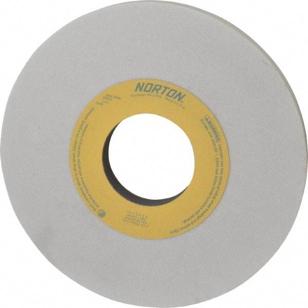 Norton - 10" Diam x 3" Hole x 3/4" Thick, I Hardness, 60 Grit Surface Grinding Wheel - Aluminum Oxide, Type 1, Medium Grade, 2,485 Max RPM, Vitrified Bond, No Recess - Benchmark Tooling