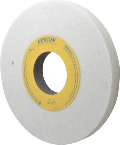 Norton - 10" Diam x 3" Hole x 1" Thick, J Hardness, 46 Grit Surface Grinding Wheel - Aluminum Oxide, Type 1, Coarse Grade, 2,485 Max RPM, Vitrified Bond, No Recess - Benchmark Tooling