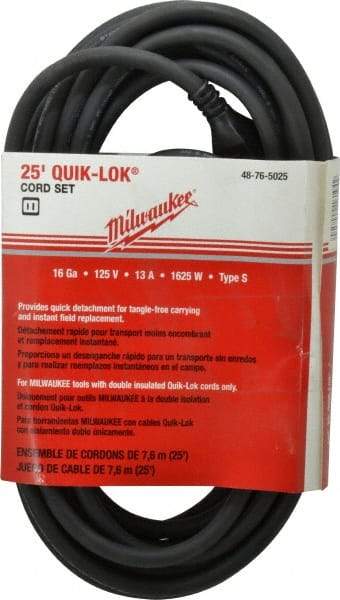 Milwaukee Tool - Power Drill Quik-Lok Cord Set - For All Magnum Drills - Benchmark Tooling