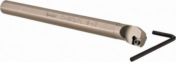 Iscar - 0.622" Min Bore Diam, 6" OAL, 1/2" Shank Diam, S-SCLC Indexable Boring Bar - CC.T 2 Insert, Screw Holding Method - Benchmark Tooling