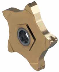 Iscar - 24R200J06DPENTA J Grade IC1008, 2mm Cutting Width Carbide Grooving Insert - 6mm Max Depth of Cut, Right Hand, 0.1mm Corner Radius, TiAlN/TiN Finish - Benchmark Tooling