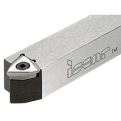 Iscar - SWDP, Right Hand Cut, 45° Lead Angle, 10mm Shank Height x 10mm Shank Width, Positive Rake Indexable Turning Toolholder - 150mm OAL, WPE..0402.. Insert Compatibility, Series Isoturn - Benchmark Tooling