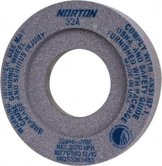 Norton - 12" Diam x 5" Hole x 2" Thick, J Hardness, 46 Grit Surface Grinding Wheel - Aluminum Oxide, Type 7, Coarse Grade, 2,070 Max RPM, Vitrified Bond, Two-Side Recess - Benchmark Tooling