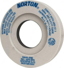 Norton - 12" Diam x 5" Hole x 2" Thick, I Hardness, 46 Grit Surface Grinding Wheel - Aluminum Oxide, Type 7, Coarse Grade, 2,070 Max RPM, Vitrified Bond, Two-Side Recess - Benchmark Tooling