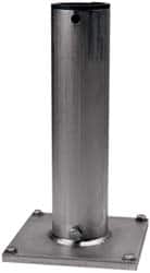 THERN - 8 Inches Long x 8 Inches Wide x 14.56 Inches Deep x 1/2 Inches Thick Davit Crane Pedestal/Socket Base - 7 Inches Distance Between Mounting Hole Centers, 0.41 Inches Hole Diameter, Stainless Steel Finish - Benchmark Tooling