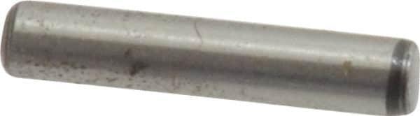 Value Collection - 3/32" Diam x 1/2" Pin Length Grade 8 Alloy Steel Standard Dowel Pin - C 50-58 Hardness, 1,800 Lb Breaking Strength, 1 Beveled & 1 Rounded End - Benchmark Tooling