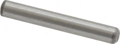 Value Collection - 1/8" Diam x 7/8" Pin Length Grade 8 Alloy Steel Standard Dowel Pin - C 50-58 Hardness, 3,200 Lb Breaking Strength, 1 Beveled & 1 Rounded End - Benchmark Tooling