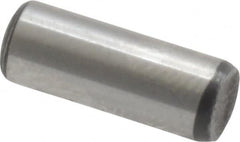 Value Collection - 3/16" Diam x 1/2" Pin Length Grade 8 Alloy Steel Standard Dowel Pin - C 50-58 Hardness, 7,200 Lb Breaking Strength, 1 Beveled & 1 Rounded End - Benchmark Tooling