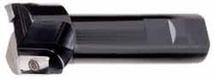 Kyocera - 1" Cut Diam, 0.64" Max Depth of Cut, 3/4" Shank Diam, 4-25/32" OAL, Indexable Square Shoulder End Mill - APET 1604 Inserts, Weldon Shank, 90° Lead Angle, Through Coolant - Benchmark Tooling