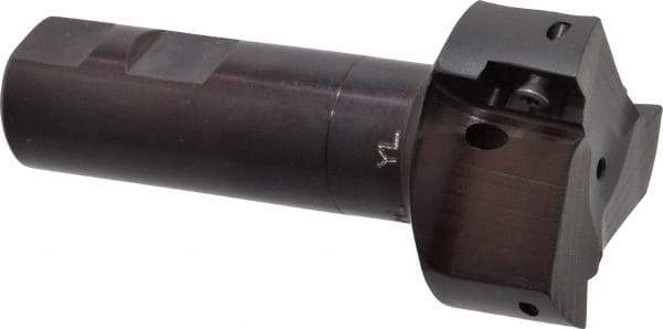 Kyocera - 2" Cut Diam, 0.64" Max Depth of Cut, 1" Shank Diam, 4-1/4" OAL, Indexable Square Shoulder End Mill - APET 1604 Inserts, Weldon Shank, 90° Lead Angle, Through Coolant - Benchmark Tooling