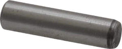 Value Collection - 1/4" Diam x 1" Pin Length Grade 8 Alloy Steel Standard Dowel Pin - C 50-58 Hardness, 12,800 Lb Breaking Strength, 1 Beveled & 1 Rounded End - Benchmark Tooling