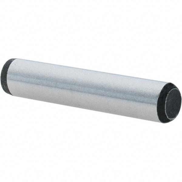 Value Collection - 1/4" Diam x 1-1/4" Pin Length Grade 8 Alloy Steel Standard Dowel Pin - C 50-58 Hardness, 12,800 Lb Breaking Strength, 1 Beveled & 1 Rounded End - Benchmark Tooling