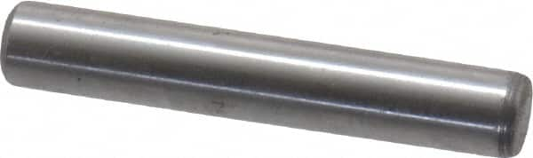 Value Collection - 1/4" Diam x 1-1/2" Pin Length Grade 8 Alloy Steel Standard Dowel Pin - C 50-58 Hardness, 12,800 Lb Breaking Strength, 1 Beveled & 1 Rounded End - Benchmark Tooling