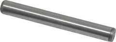 Value Collection - 1/4" Diam x 2" Pin Length Grade 8 Alloy Steel Standard Dowel Pin - C 50-58 Hardness, 12,800 Lb Breaking Strength, 1 Beveled & 1 Rounded End - Benchmark Tooling