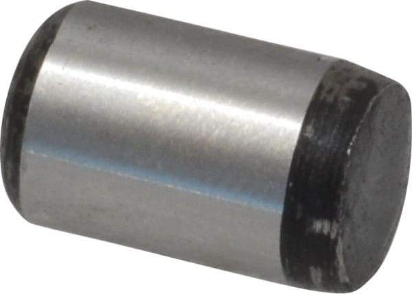 Value Collection - 5/16" Diam x 1/2" Pin Length Grade 8 Alloy Steel Standard Dowel Pin - C 50-58 Hardness, 20,000 Lb Breaking Strength, 1 Beveled & 1 Rounded End - Benchmark Tooling