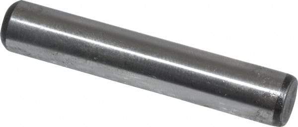 Value Collection - 5/16" Diam x 1-3/4" Pin Length Grade 8 Alloy Steel Standard Dowel Pin - C 50-58 Hardness, 20,000 Lb Breaking Strength, 1 Beveled & 1 Rounded End - Benchmark Tooling