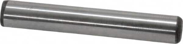 Value Collection - 5/16" Diam x 2" Pin Length Grade 8 Alloy Steel Standard Dowel Pin - C 50-58 Hardness, 20,000 Lb Breaking Strength, 1 Beveled & 1 Rounded End - Benchmark Tooling