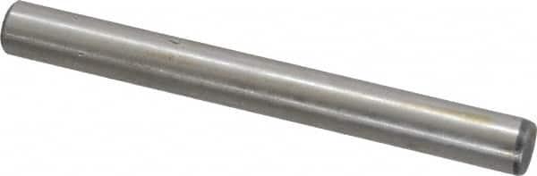 Value Collection - 5/16" Diam x 3" Pin Length Grade 8 Alloy Steel Standard Dowel Pin - C 50-58 Hardness, 20,000 Lb Breaking Strength, 1 Beveled & 1 Rounded End - Benchmark Tooling