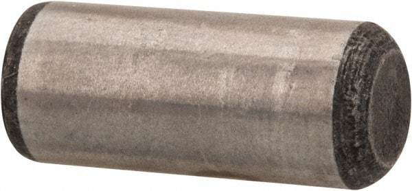 Value Collection - 3/8" Diam x 7/8" Pin Length Grade 8 Alloy Steel Standard Dowel Pin - C 50-58 Hardness, 28,700 Lb Breaking Strength, 1 Beveled & 1 Rounded End - Benchmark Tooling