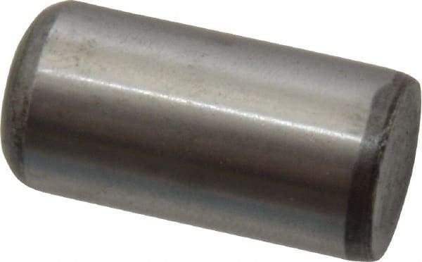 Value Collection - 1/2" Diam x 1" Pin Length Grade 8 Alloy Steel Standard Dowel Pin - C 50-58 Hardness, 51,000 Lb Breaking Strength, 1 Beveled & 1 Rounded End - Benchmark Tooling