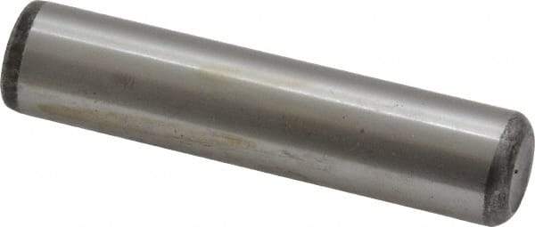 Value Collection - 1/2" Diam x 2-1/4" Pin Length Grade 8 Alloy Steel Standard Dowel Pin - C 50-58 Hardness, 51,000 Lb Breaking Strength, 1 Beveled & 1 Rounded End - Benchmark Tooling