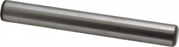 Value Collection - 1/2" Diam x 4" Pin Length Grade 8 Alloy Steel Standard Dowel Pin - C 50-58 Hardness, 51,000 Lb Breaking Strength, 1 Beveled & 1 Rounded End - Benchmark Tooling