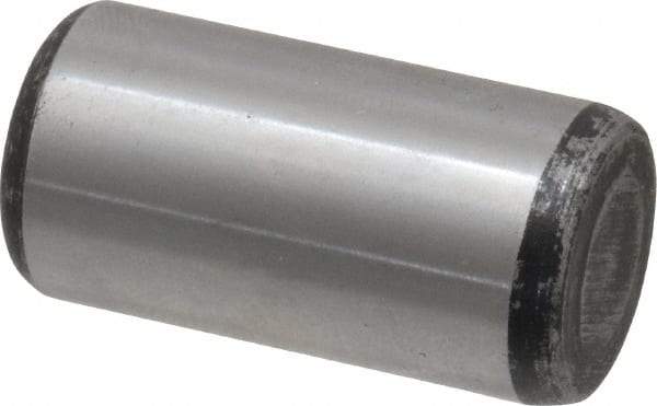 Value Collection - 5/8" Diam x 1-1/4" Pin Length Grade 8 Alloy Steel Standard Dowel Pin - C 50-58 Hardness, 79,800 Lb Breaking Strength, 1 Beveled & 1 Rounded End - Benchmark Tooling